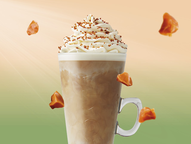 Karamelové caffè latte za akční cenu