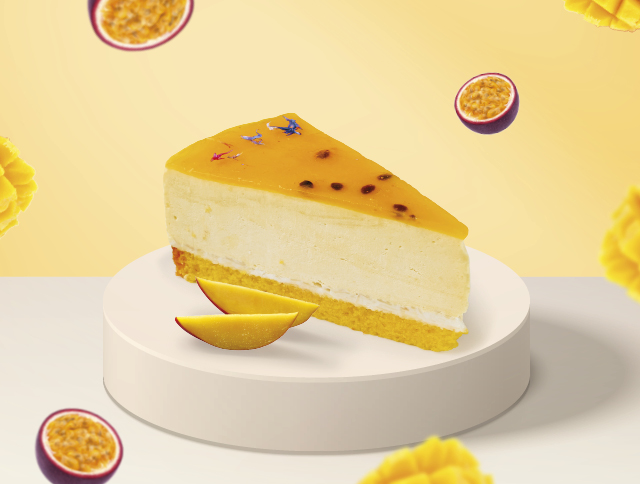 Mango & maracuja cheesecake