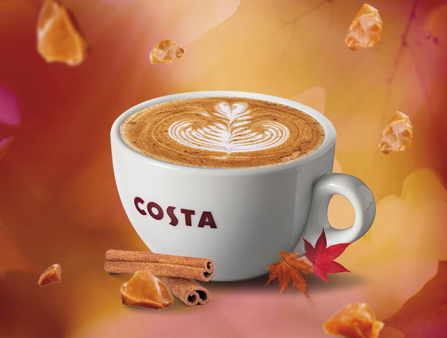 Skořicový flat white se slaným karamelem